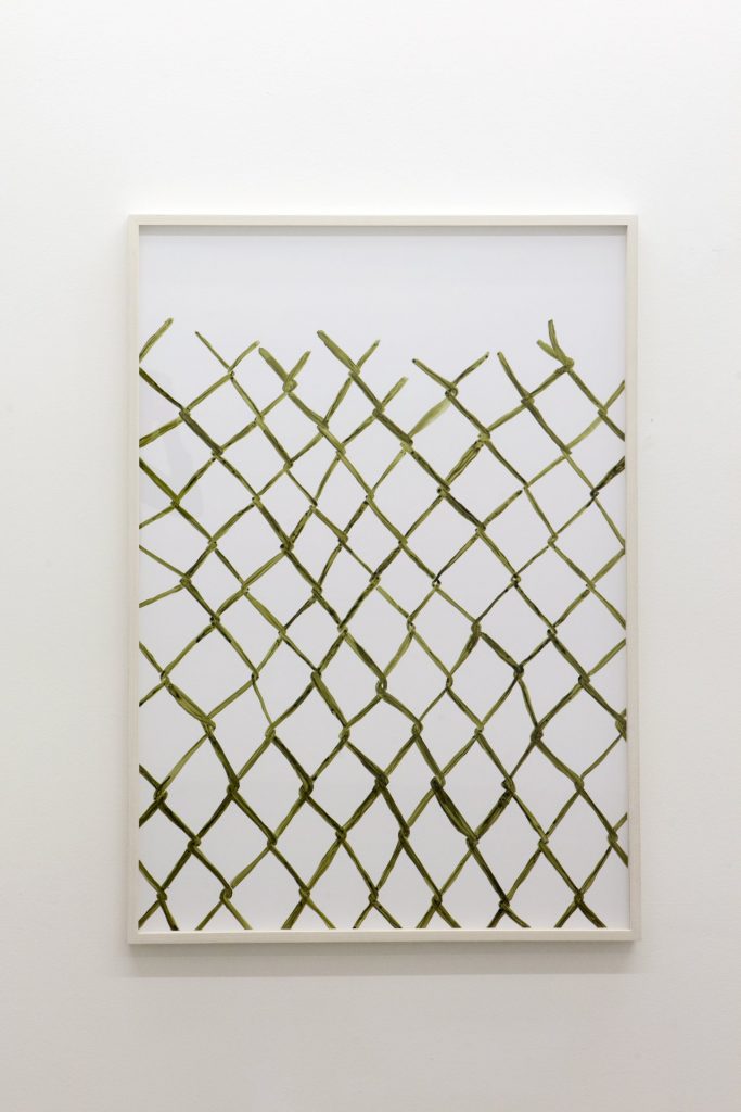 <i>ohne titel (netz 2)</i>, 2009
</br>
watercolor on paper, 100 x 70 cm / 39.3 x 27.5 in 

>