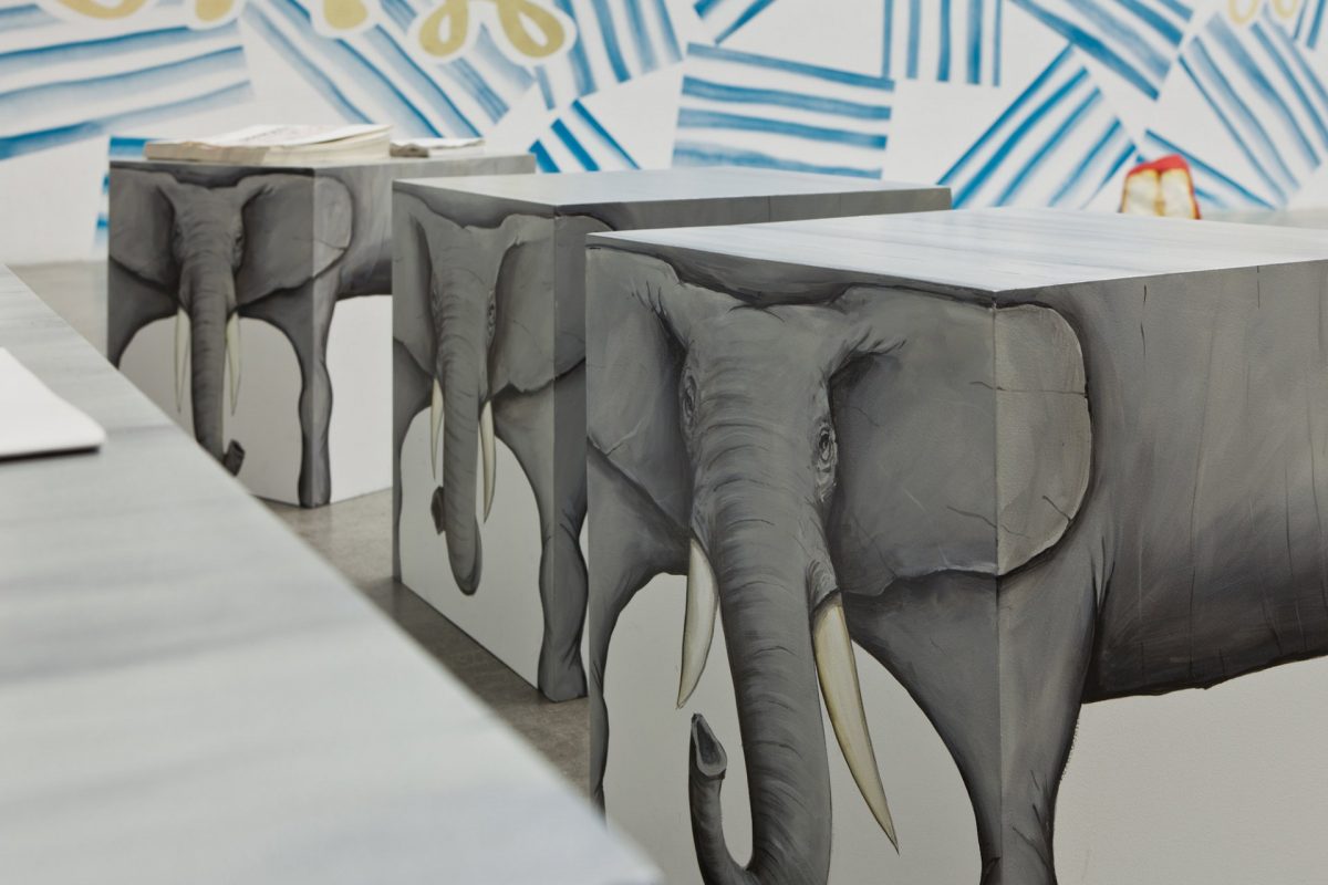 <i>still lifes, stones and elephants</i>, 2012
</br>
installation view, swiss institute, new york>