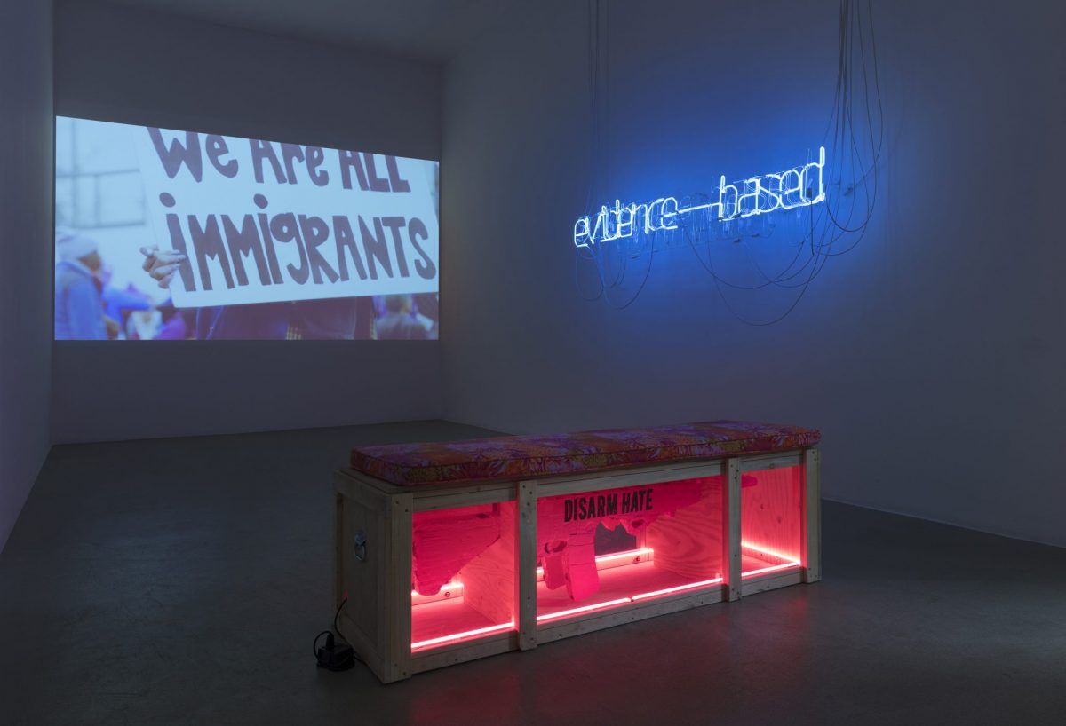 <i>disrupting and resisting</i>, 2018</br>installation view, kaufmann repetto, milan