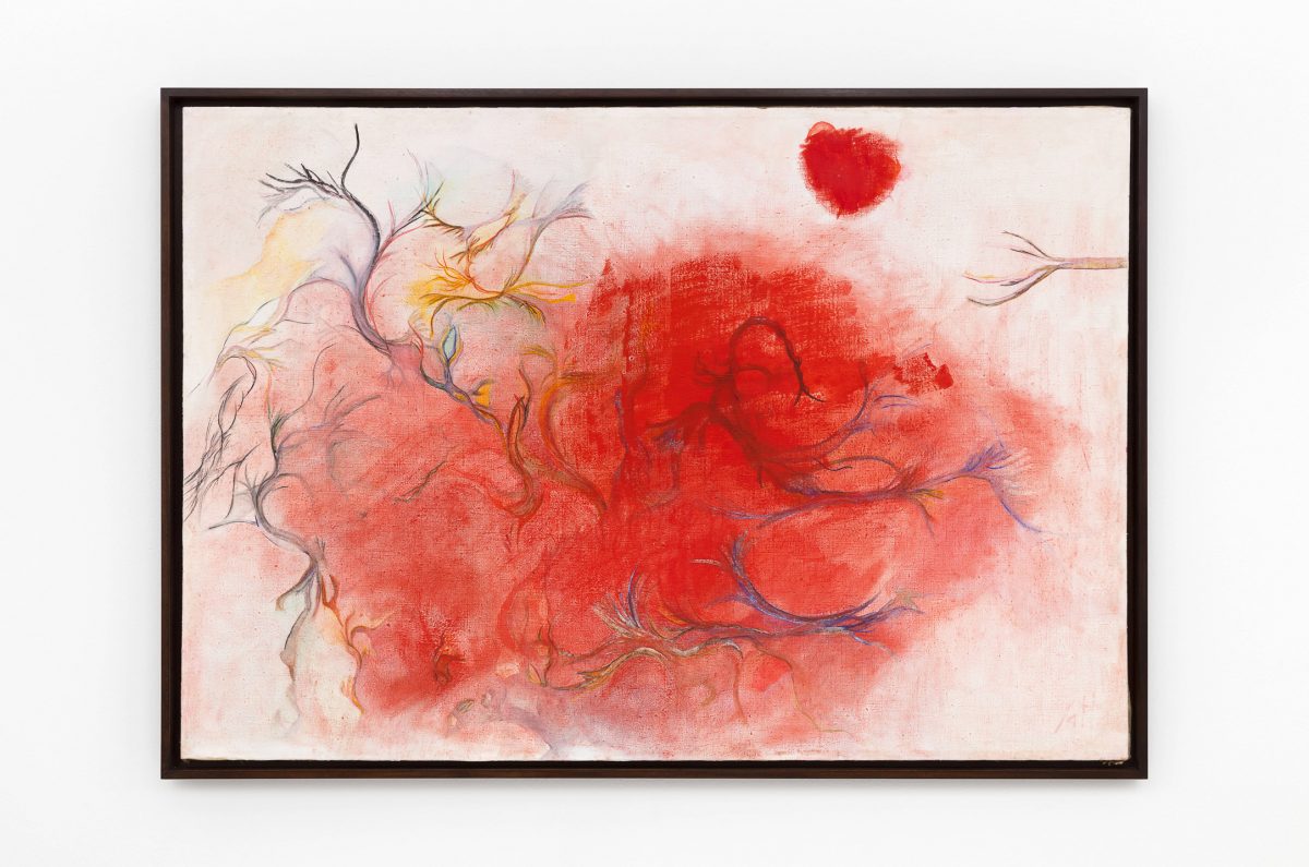 <i>“vous avez fait un paysage moral exact”</i>, 1977</br>
oil on canvas</br>94,3 x 135,5 x 4,2 cm / 37.1 x 53.3 x 1.6 in