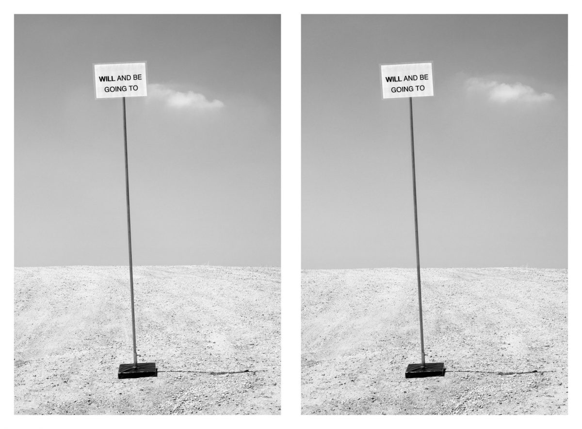 <I>will and be going to</I>, 2017
</br>
archival pigment print mounted on aluminium, 2 prints
</br>
160 x 106,5 cm / 63 x 42 in (each)
>