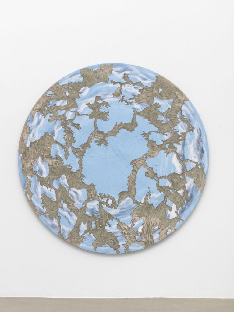 <i>underneath(6)</i>, 2017</br>paint, plaster, concrete on canvas</br>173 x 173 x 5 cm / 68.1 x 68.1 x 2 in