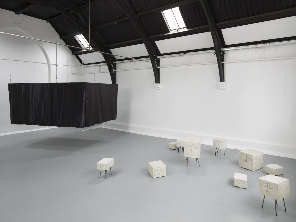 <i>testing time</i>, 2013 
</br>
installation view, studio voltaire, london
>