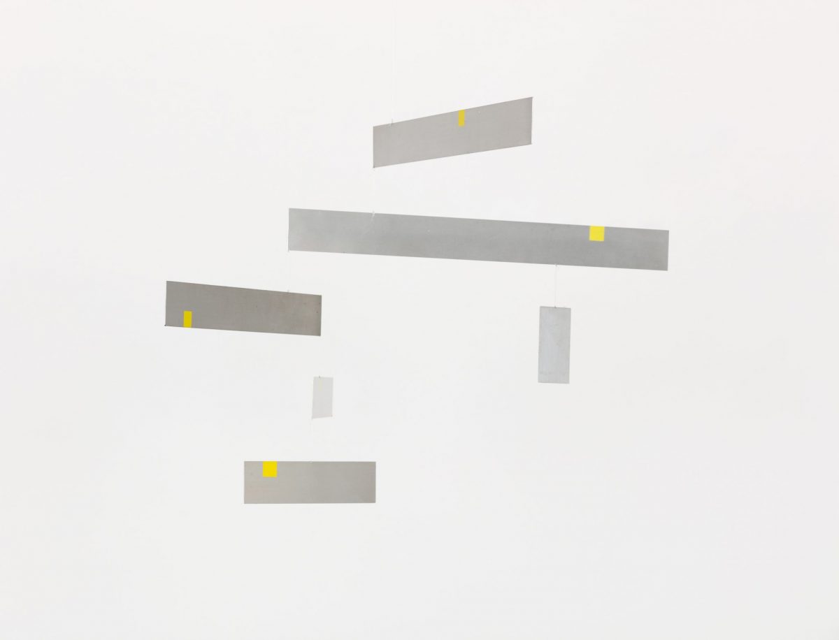 <i>macchina inutile (useless machine)</i>, 1956-70
</br>
enamel and nylon sculpture, 80 x 45 cm / 31.5 x 17.7 in
>