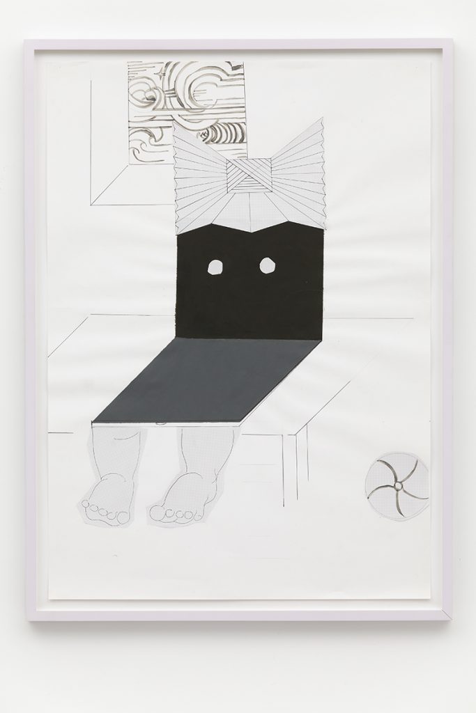 <I>waiting laptop</i>, 2009
</br>
framed collage on paper, 106 x 78 cm / 41.7 x 30.7 in
>