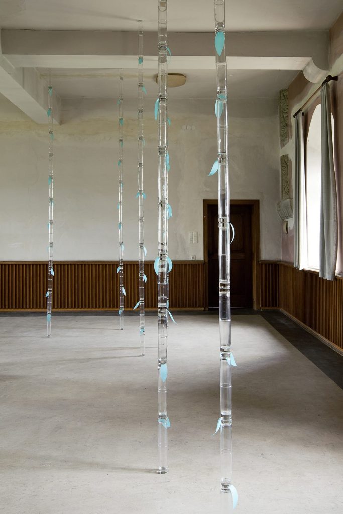 <i>bambus</i>, 2012 
</br>installation view, documenta (13), kassel
>