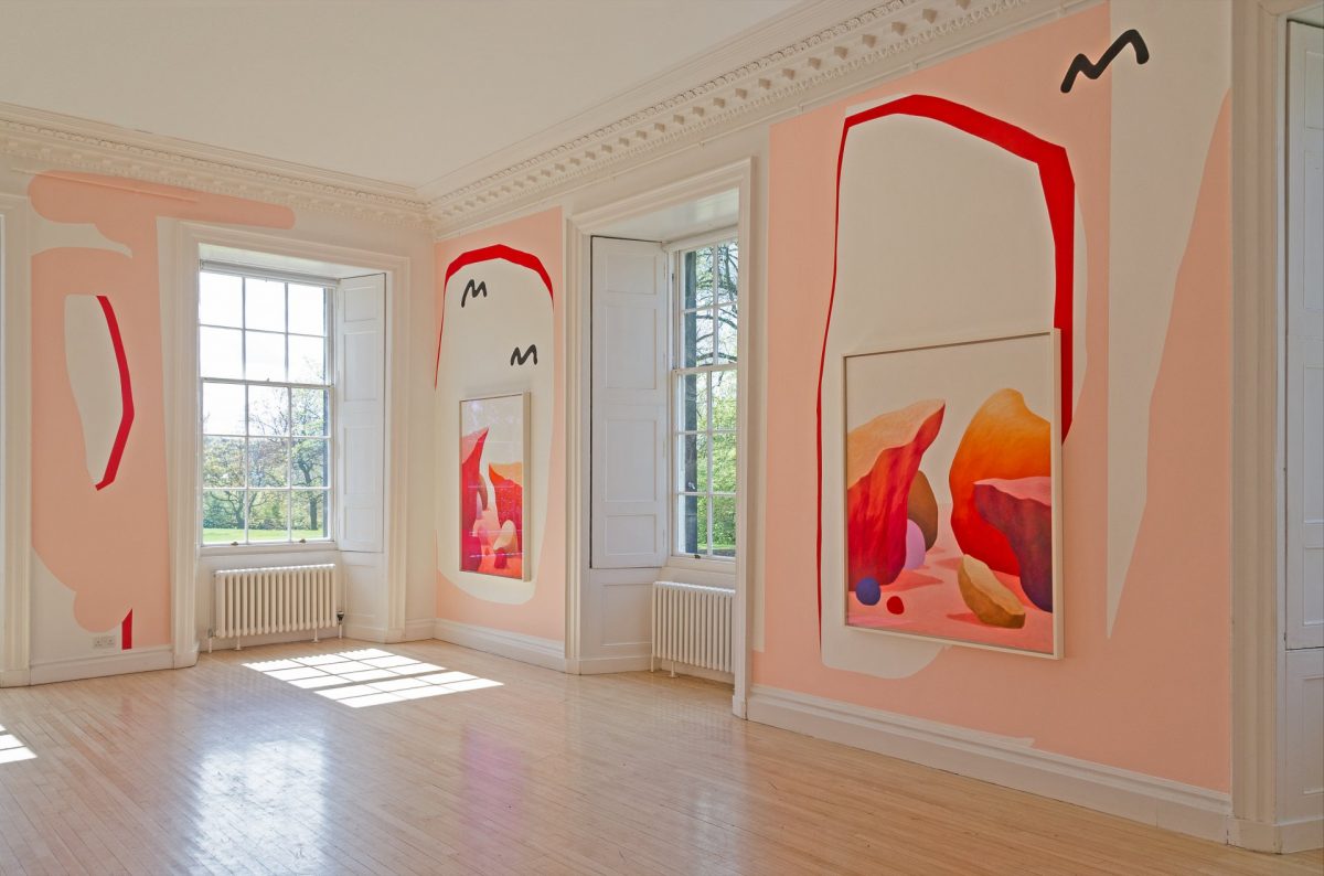 <i>boys and pastel</i>, 2015
</br>
installation view, inverleith house, royal botanic garden, edinburgh>
