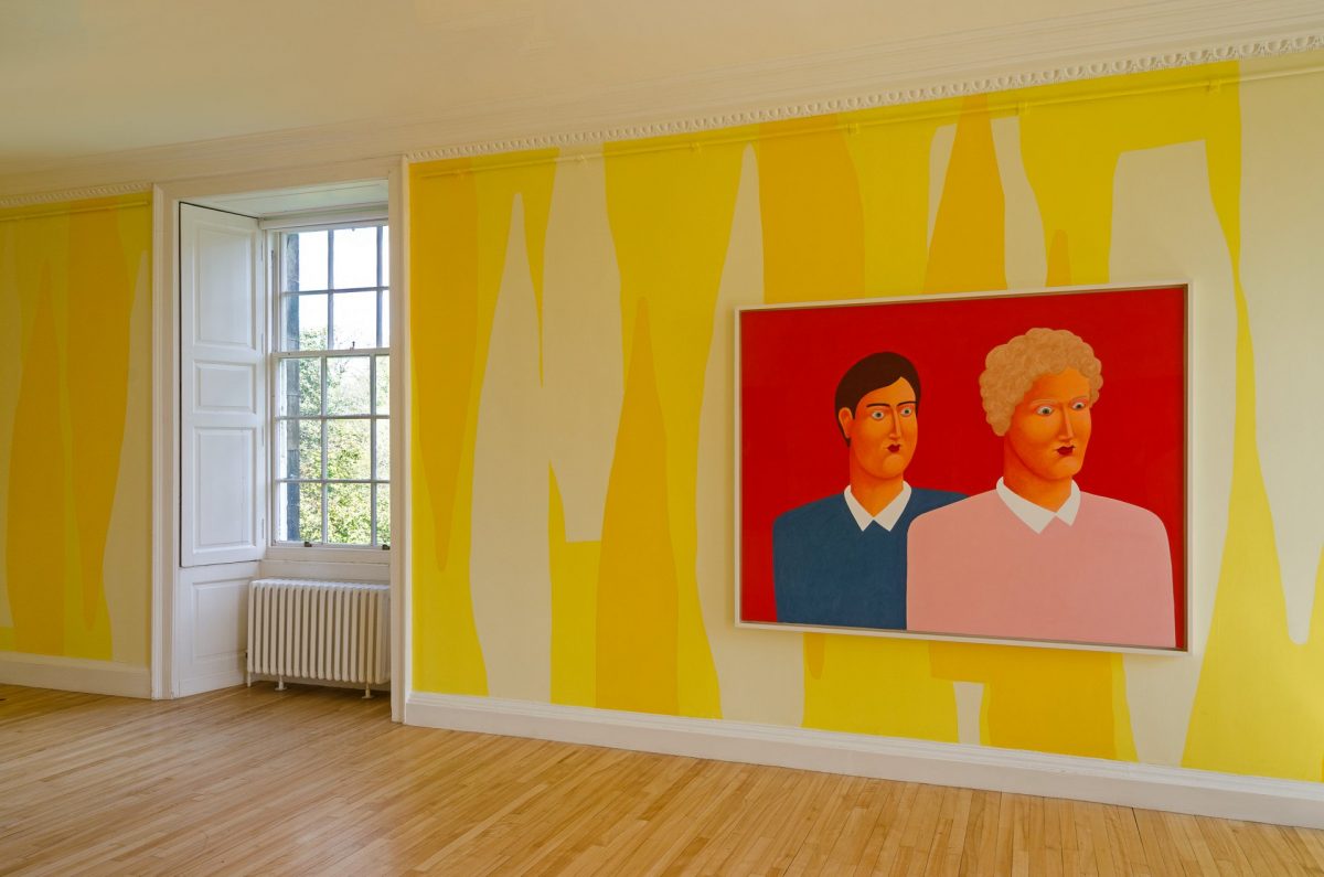 <i>boys and pastel</i>, 2015
</br>
installation view, inverleith house, royal botanic garden, edinburgh>