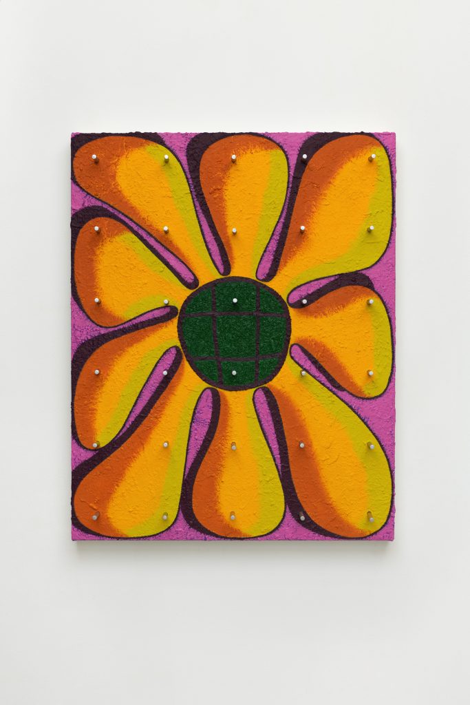 <I>Untitled</I>, 2022
</br>
oil on canvas with wooden dowels</br>
61 x 48,3 x 9 cm / 24 x 19 x 3.5 in>