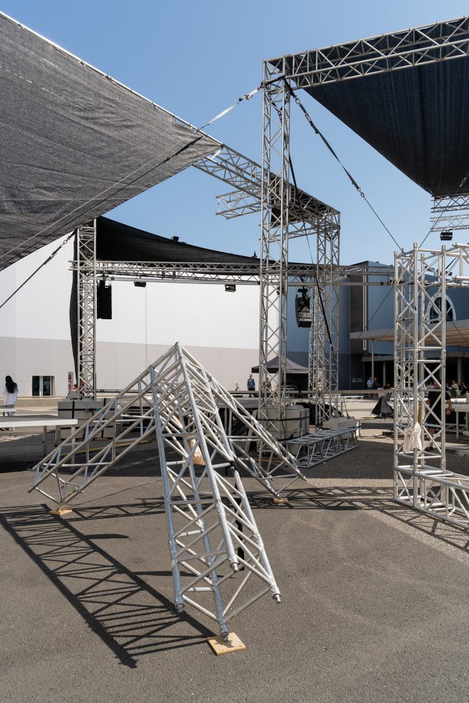 Latifa Echakhch, <i>Der Allplatz</i>, 2023</br> installation view, Art Basel Messeplatz, Basel>