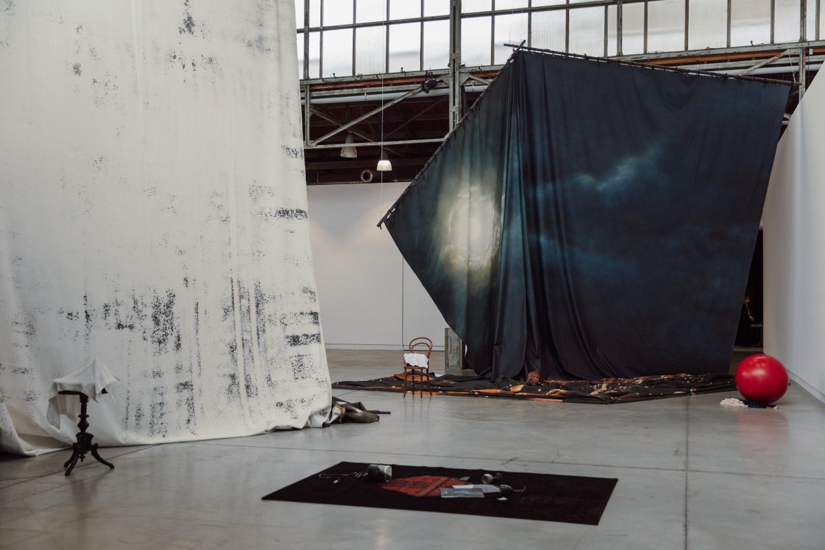 <i>the sun and the set</i>, 2020
</br> installation view, BPS22, Charleroi >