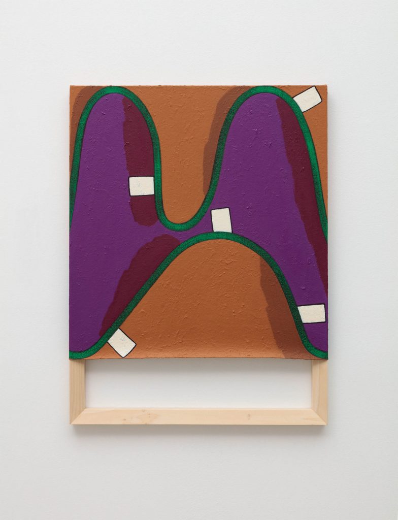 <i>untitled</I>, 2019
</br>
oil on canvas with poplar
</br>
94 x 71,1 cm / 37 x 28 in>