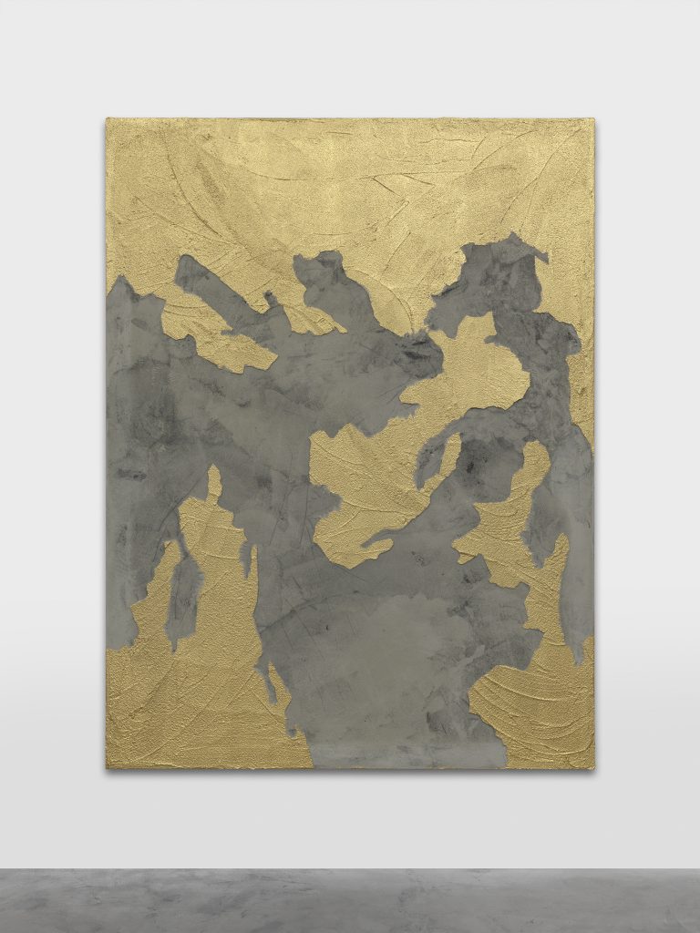 <i>wind wall icon</I>, 2020
</br>
metallic pigment, red, black paint, concrete, fiber and vinyl on canvas
</br>
200 x 300 x 2,5 cm / 78.7 x 118.1 x 1 in>