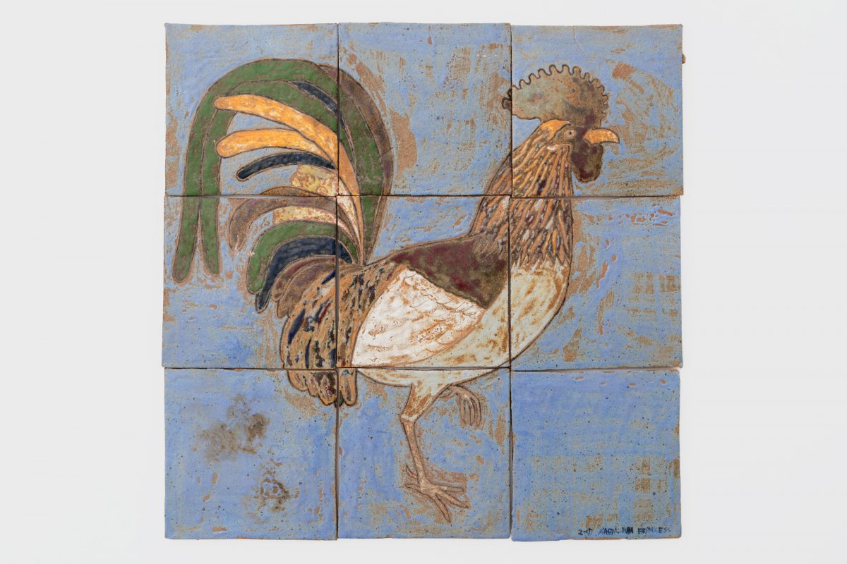 <i>untitled</i>, 1997
</br>
glazed ceramic, 43,5 x 43,5 x 1,2 cm / 17.1 x 17.1 x 0.5 in>