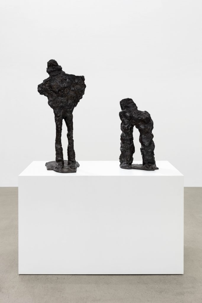 Simone Fattal, <i>Adam and Eve</i>, 2019
</br>
bronze, Adam: 73 x 22,5 x 39,5 cm / 28.7 x 8.9 x 15.5 in 
</br>
Eve: 47,3 x 26 x 19,5 cm / 18.6 x 10.2 x 7.7 in