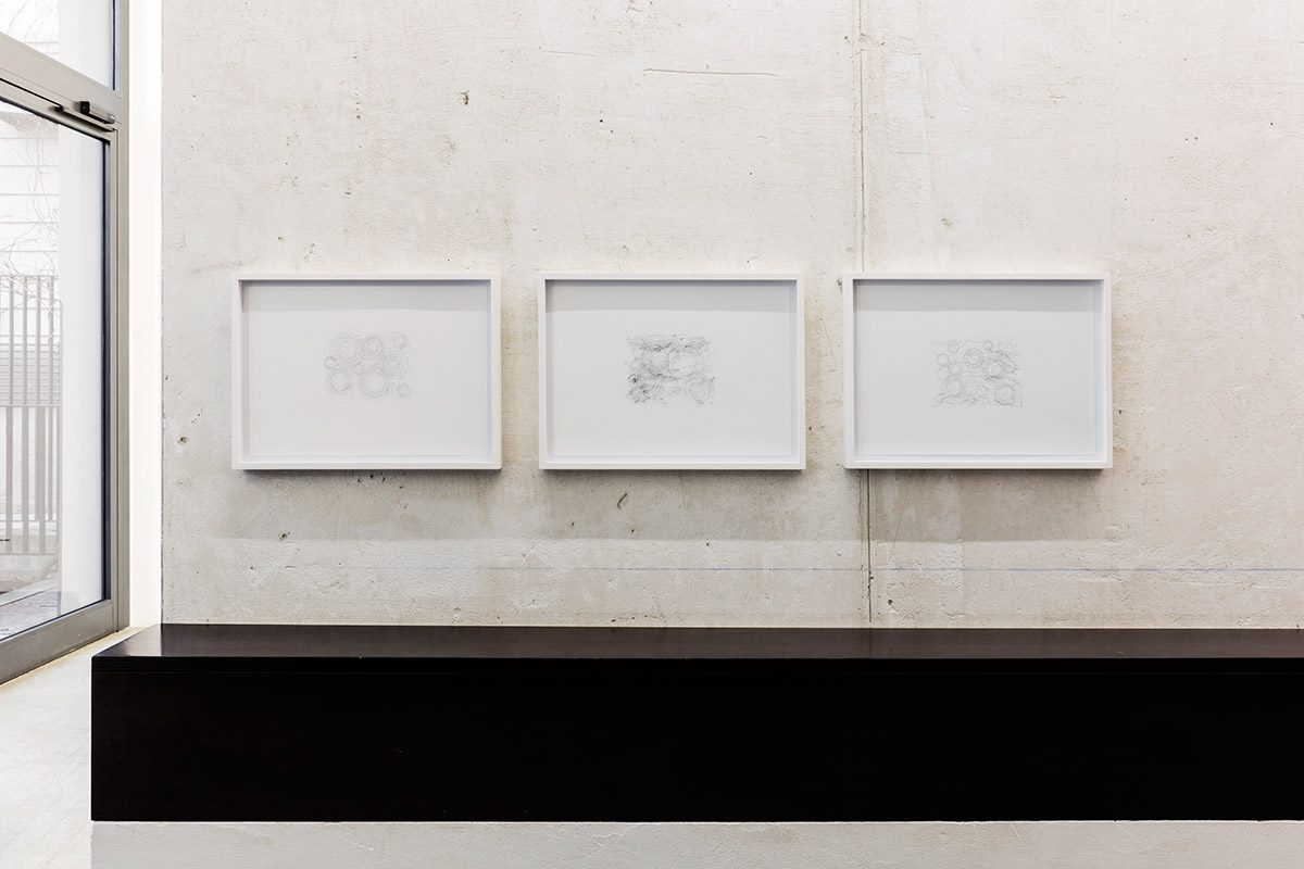 <i>un altro giorno di pioggia (another rainy day)</i>, 2016</br>pencil and charcoal)</br> 34 x 46,5 cm / 13.3 x 18.3 in (each)