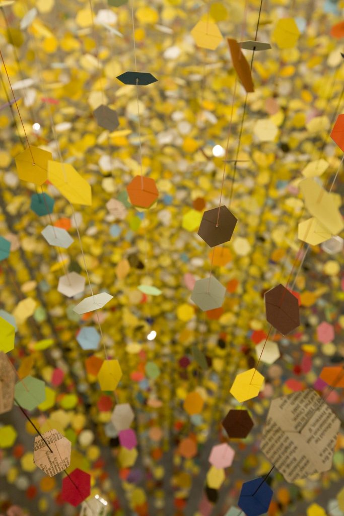pae white, suncloud, 2008
(detail) thread, color aid paper