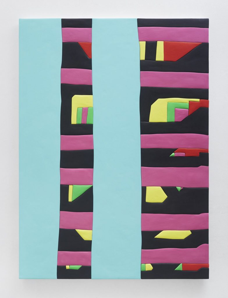 <i>untitled</i>, 2016</br>medite, aqua resin, casein and acrylic</br> 170.18 × 124.5 cm 67 x 49.5 in