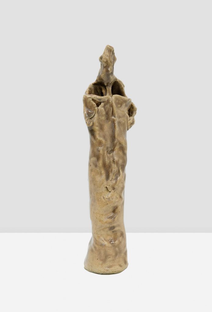 <i>standing figure iv</i>, 2009</br>
glazed stoneware</br>10.6 x 2.9 x 2.25 in / 26.9 x 7.4 x 5.7 cm