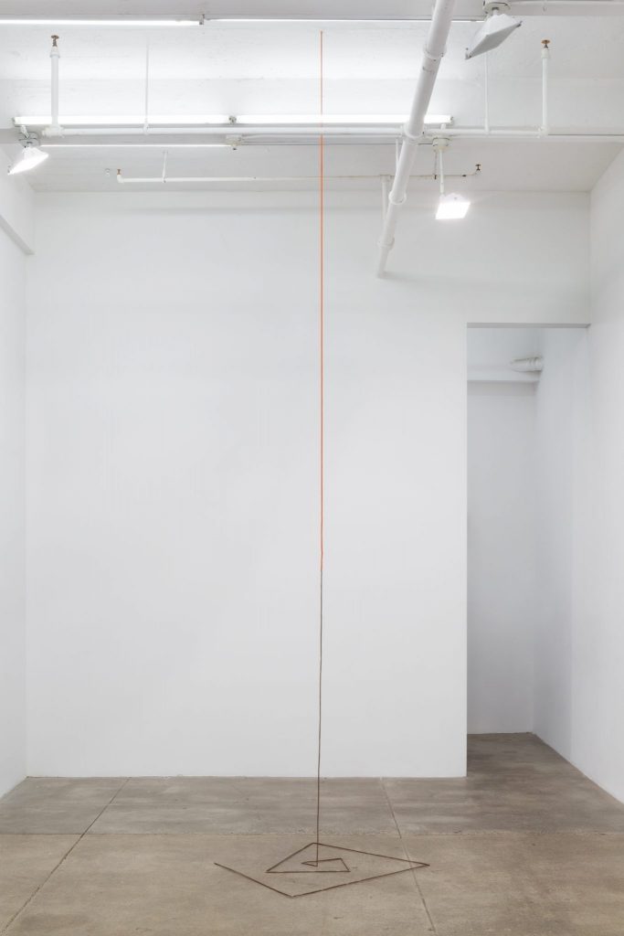 <i>acting like the sickle of chronos</i>, 2008 - 2018</br>rope, cast bronze</br>
approx. 155 x 90,2 x 72,4 cm / 61 x 35.5 x 28.5 in