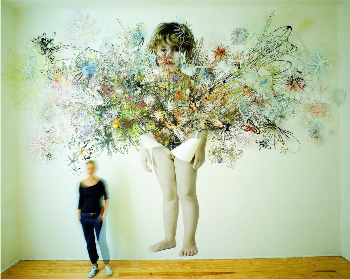 maggie cardelús, laura's inheritance, 2003
cut photographs, 400 x 530 x 27 cm