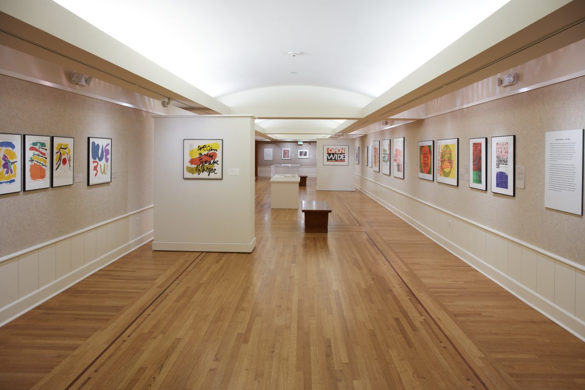 <i>Corita Kent: Spiritual Pop</i>, 2016
</br> 
installation view, Portland Art Museum, portland>