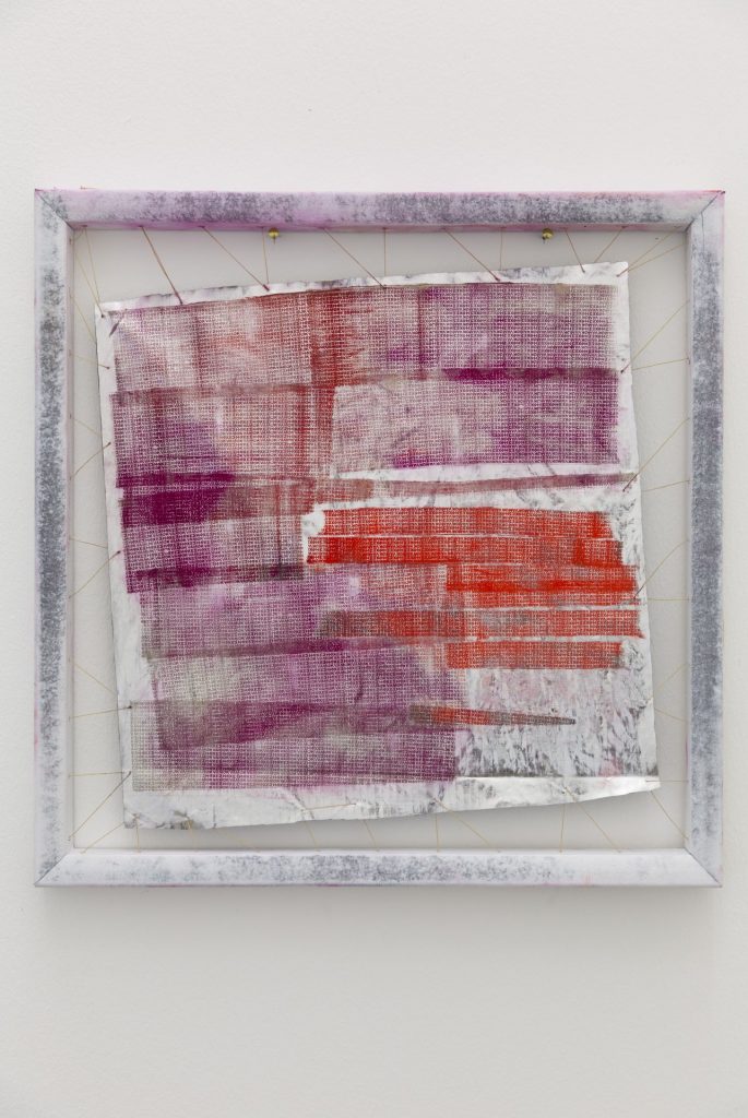 pae white, <3, 2014
pigment ripstop ink and wood, 40 x 40 cm