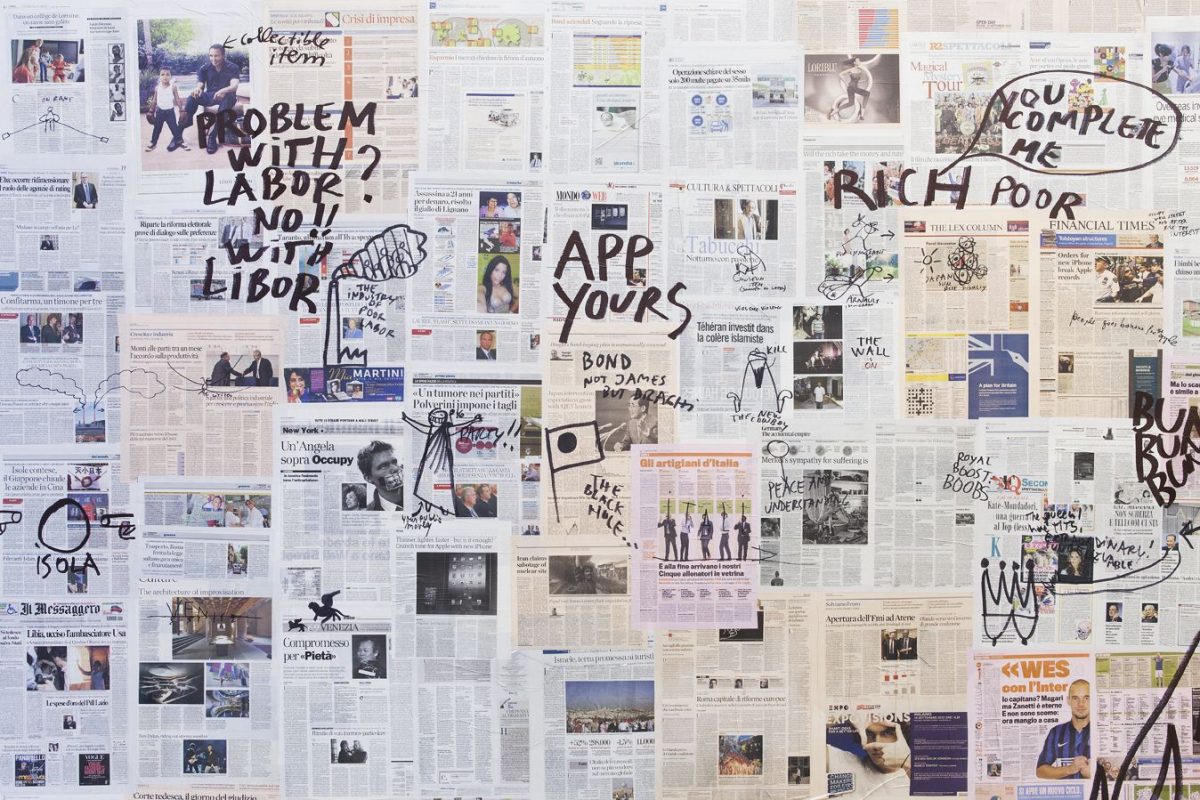 good news, bad news, no news, installation view, kaufmann repetto, milan, 2012