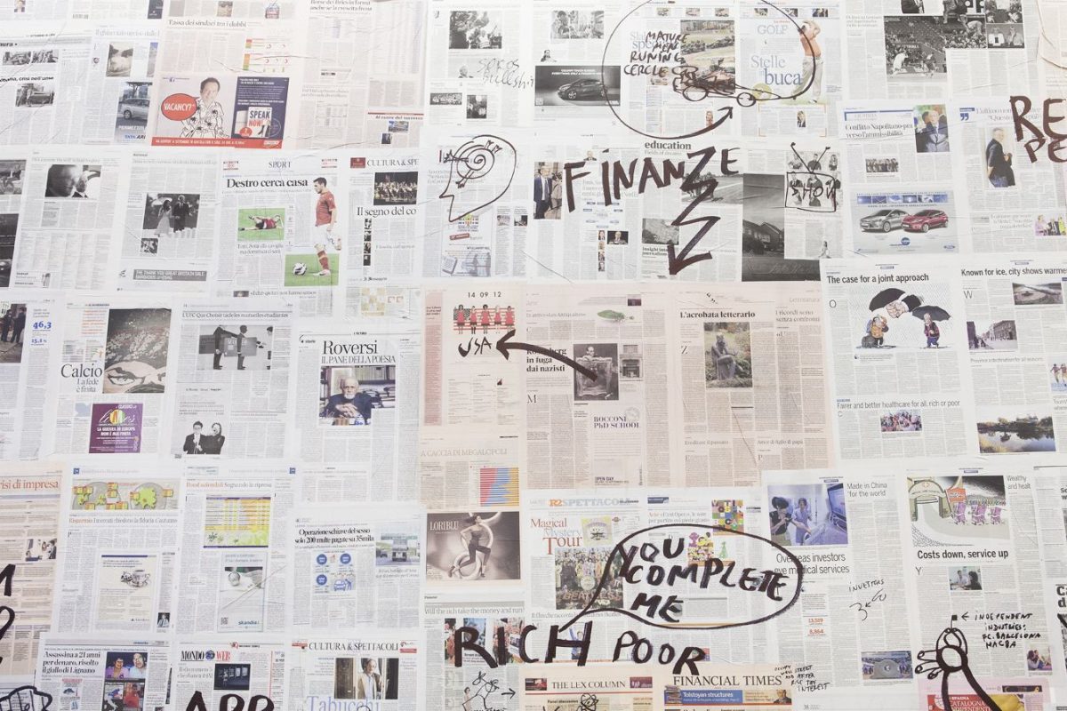 good news, bad news, no news, installation view, kaufmann repetto, milan, 2012