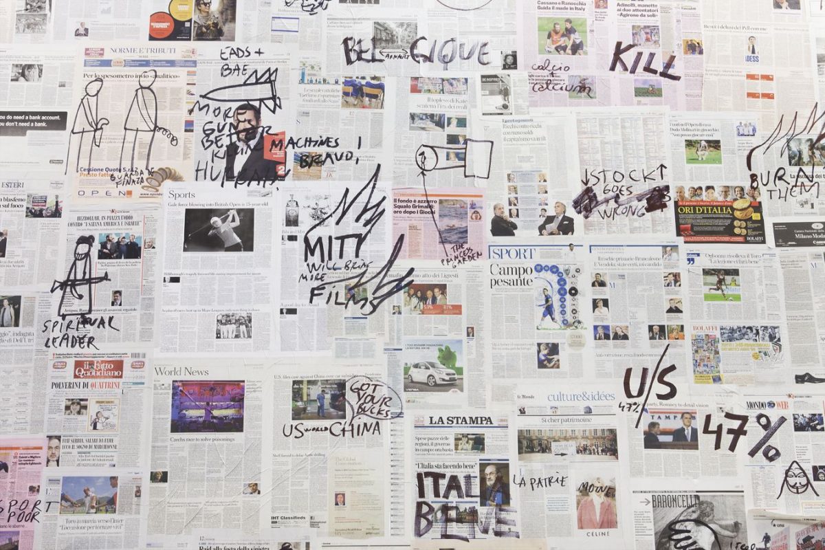 good news, bad news, no news, installation view, kaufmann repetto, milan, 2012