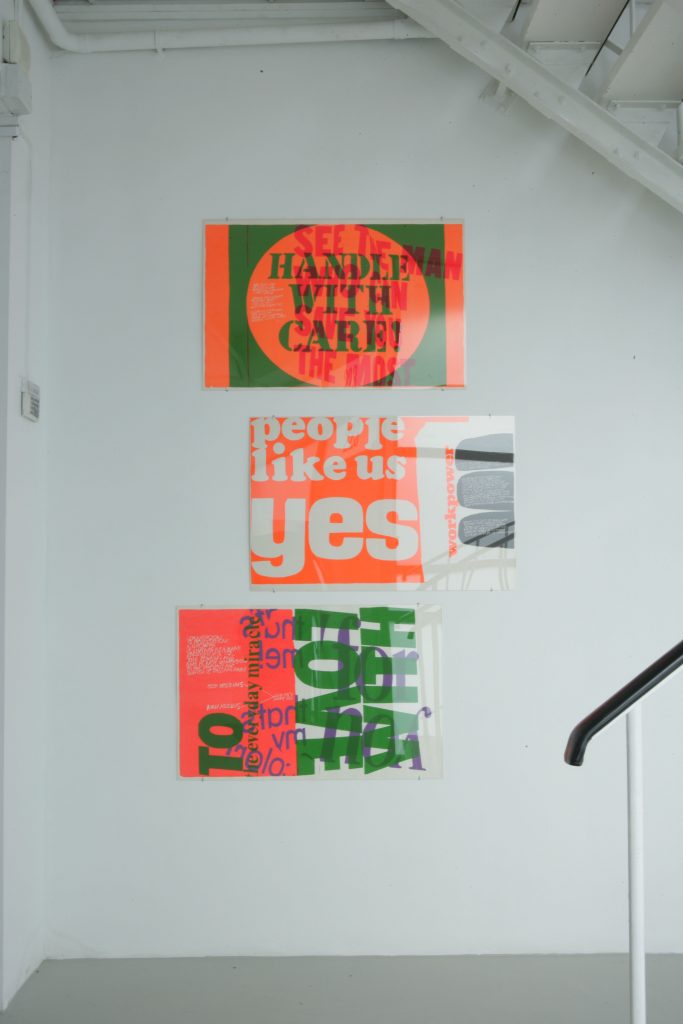 <i>Sister Corita: Works from the 1960s</i>, 2006
</br>
installation view, Between Bridges, London>