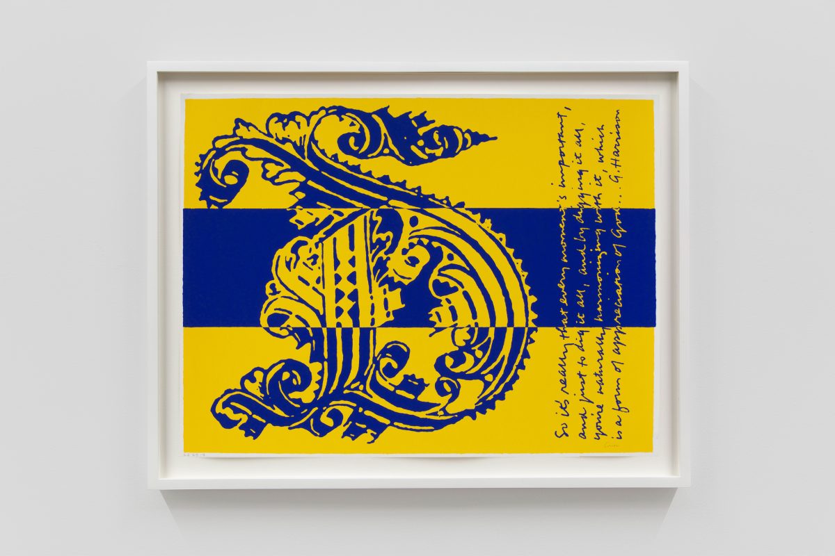 <i>d is for digging it</i>, 1968
</br> 
screenprint, 43,2 x 57,1 cm / 17 x 22.5 in>