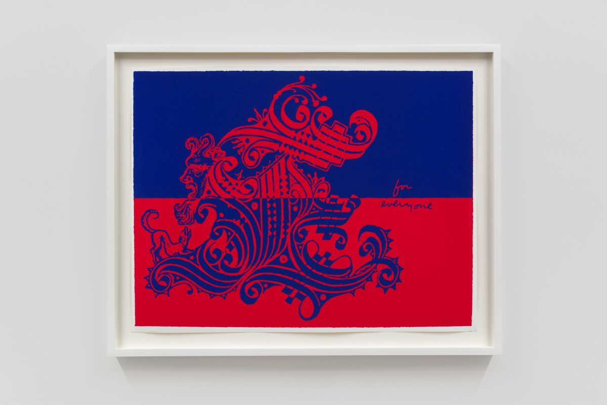 <i>e is for everyone</i>, 1968
</br> 
screenprint, 43,2 x 57,1 cm / 17 x 22.5 in>