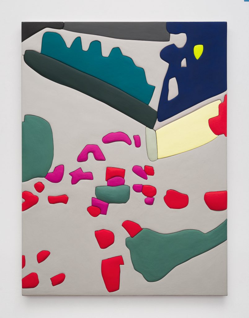 <i>Untitled, Blow Up 37</I>, 2020
</br>
wood, aqua resin, casein, and acrylic gouache
</br>
149,9 x 111,8 x 4,5 cm / 59 x 44 x 1.8 in