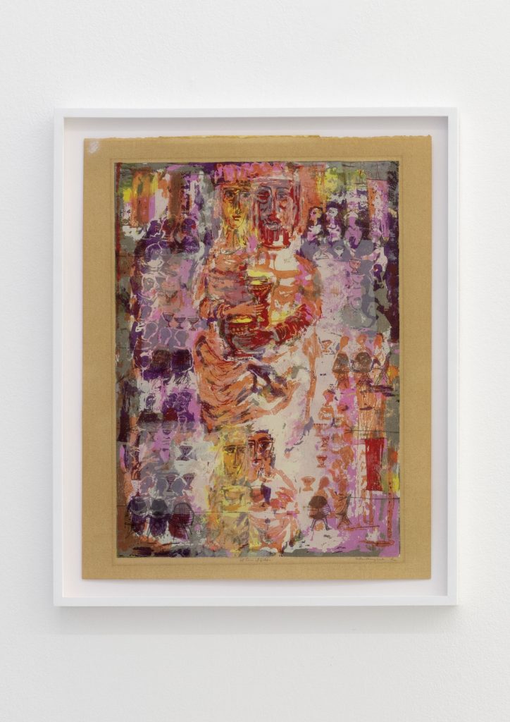 <i>at cana of galilee</I>, 1952
</br>
screenprint</br>
68,5 x 55,5 x 4 cm / 27 x 21.9 x 1.6 (framed)