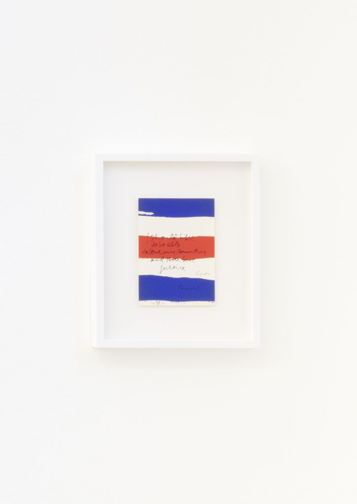 <I>my country</I>, 1981
</br>
screenprint</br>
32,2 x 27 x 4 cm / 12.6 x 10.6 x 4 in (framed)