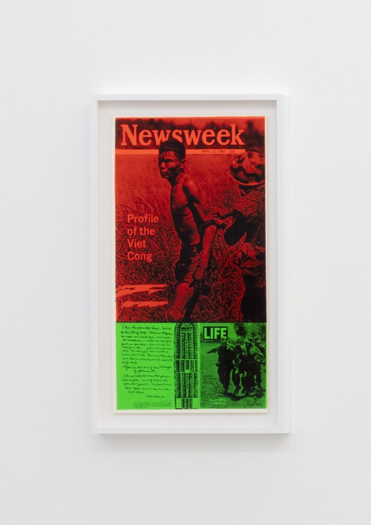 <I>news of the week</I>, 1969
</br>
screenprint</br>
66,5 x 38,2 x 4 cm / 26.1 x 15 x 1.5 in (framed)