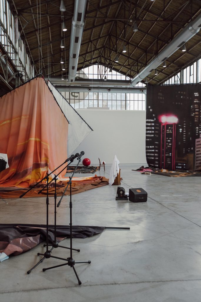 <i>the sun and the set</i>, 2020
</br> installation view, BPS22, Charleroi 