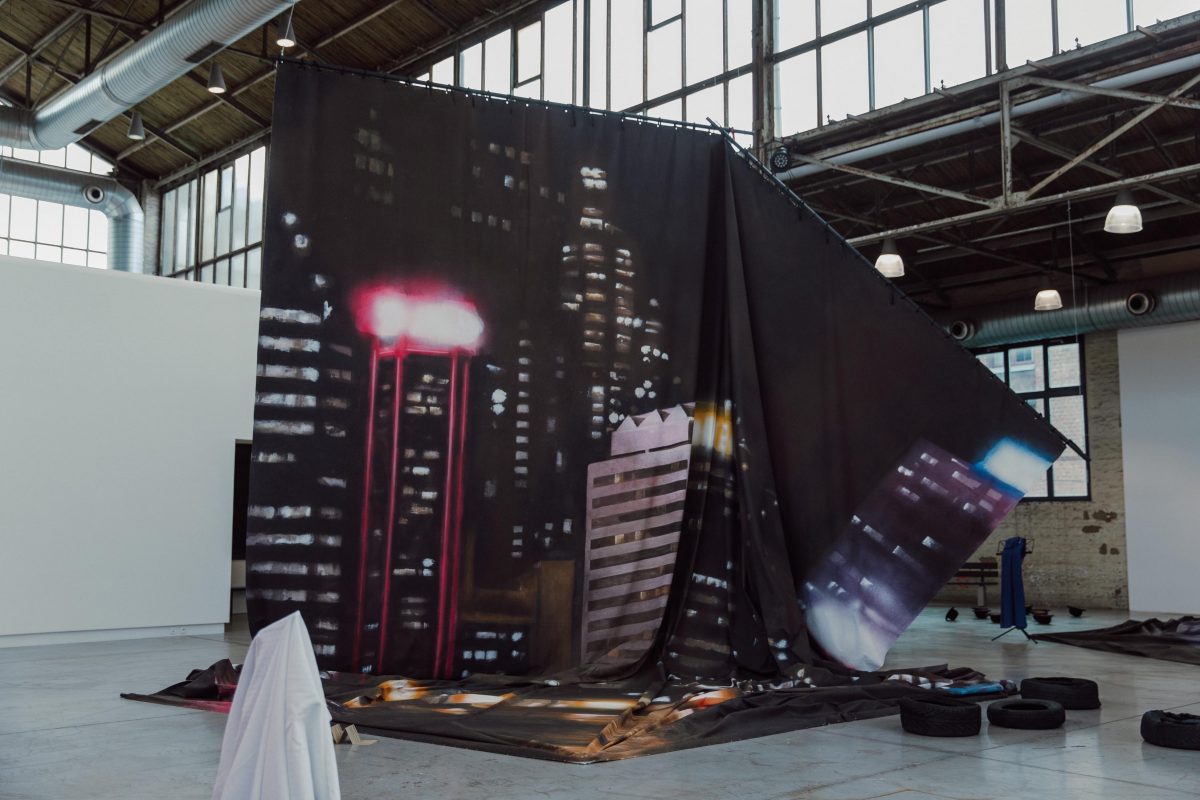 <i>the sun and the set</i>, 2020
</br> installation view, BPS22, Charleroi 