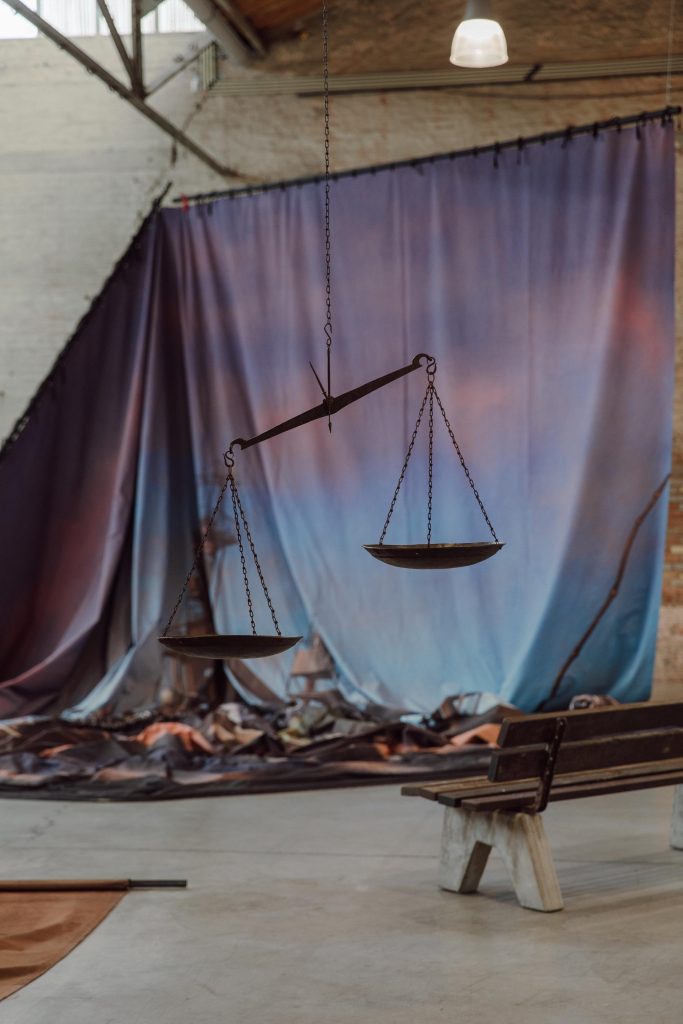 <i>the sun and the set</i>, 2020
</br> installation view, BPS22, Charleroi 