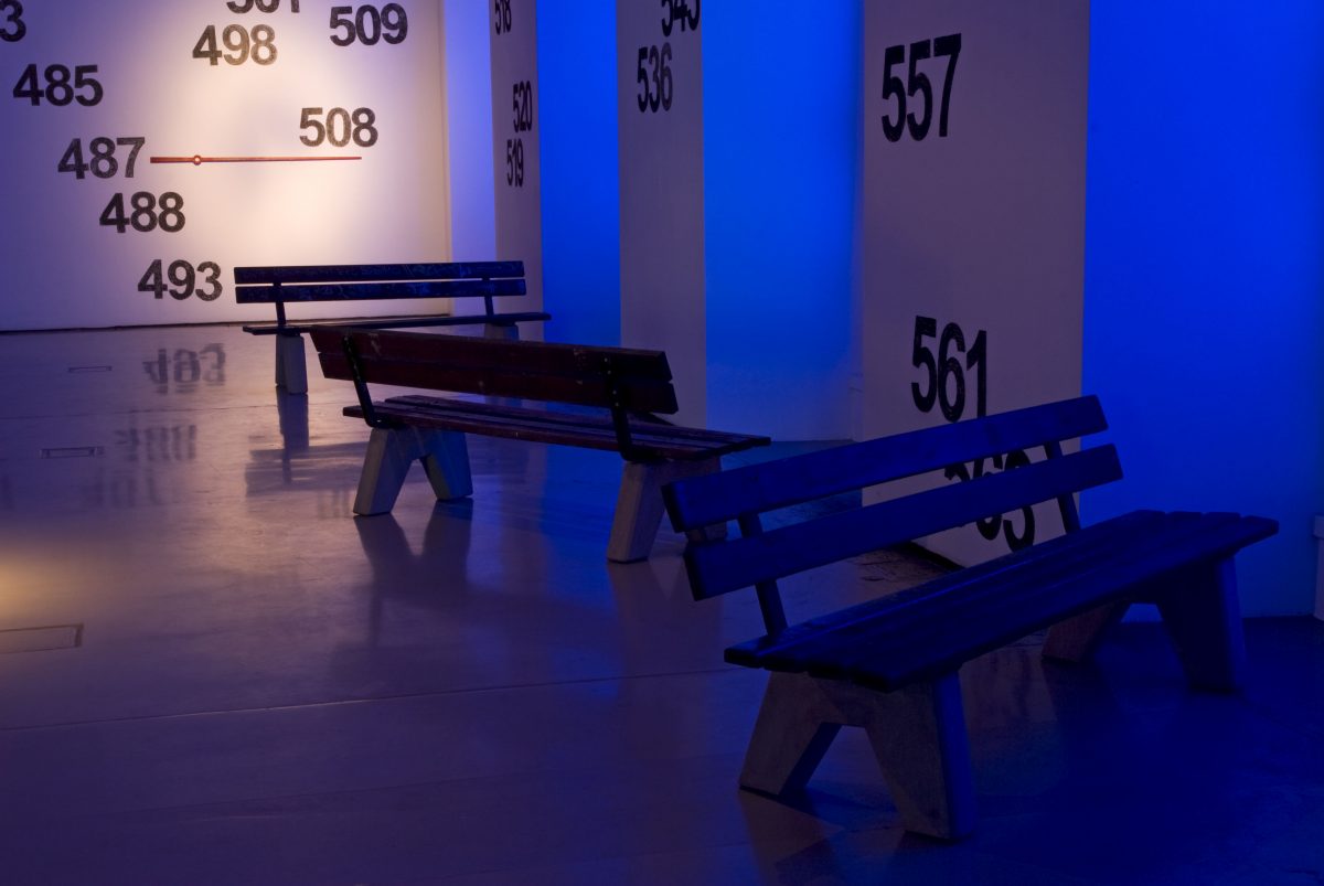 <I>les sanglots long</i>, 2009
</br> installation view, Kunsthalle fridericianum, Kassel