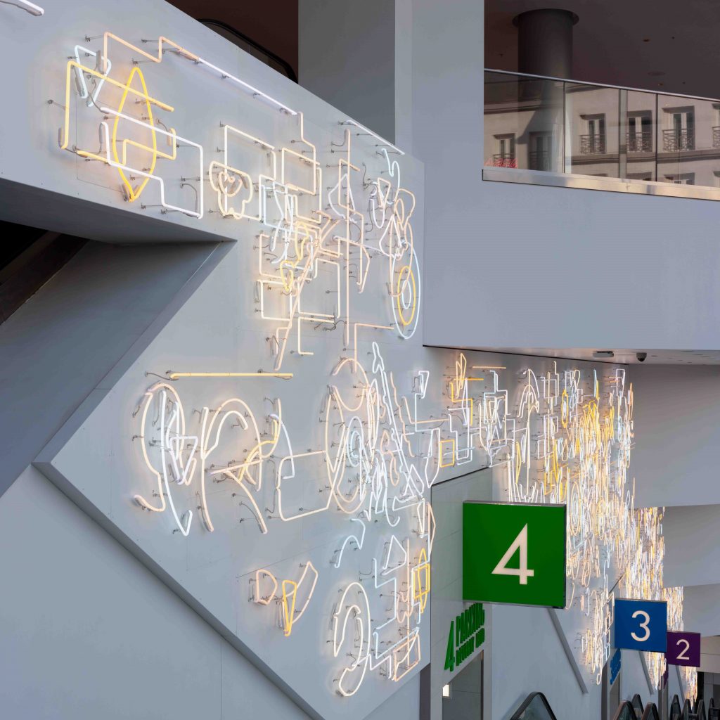 <I>Day for Night for Day</i>, 2019
</br> installation view, Beverly Center
