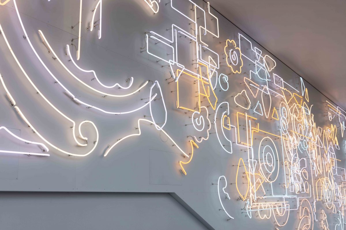 <I>Day for Night for Day</i>, 2019
</br> installation view, Beverly Center