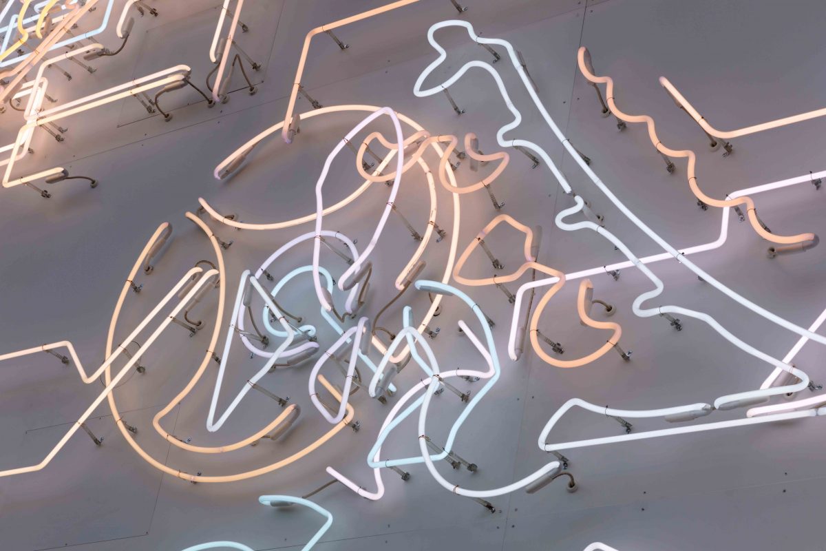 <I>Day for Night for Day</i>, 2019
</br> installation view, Beverly Center