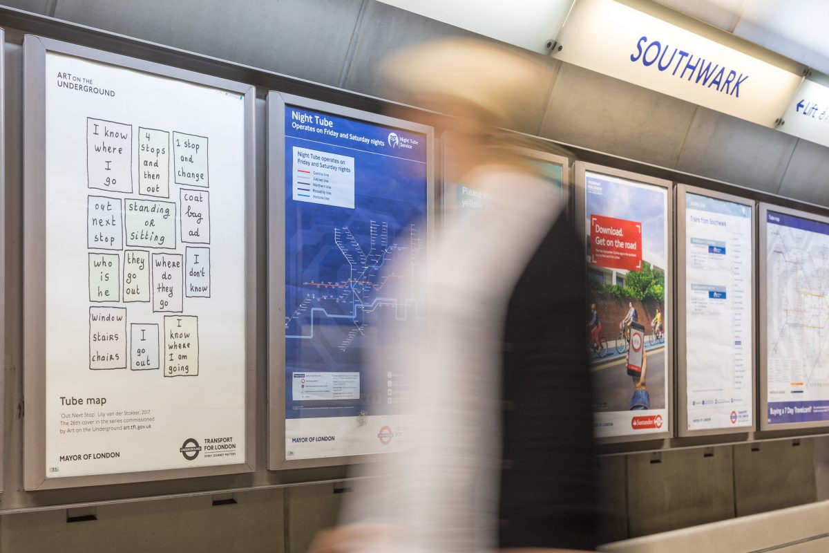 <I>Our Next Stop</i>, 2017
</br> Art on the Underground, London