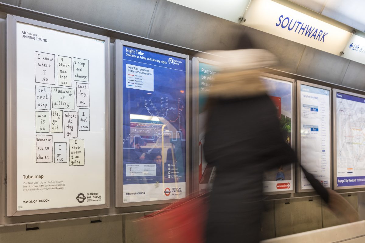 <I>Our Next Stop</i>, 2017
</br> Art on the Underground, London