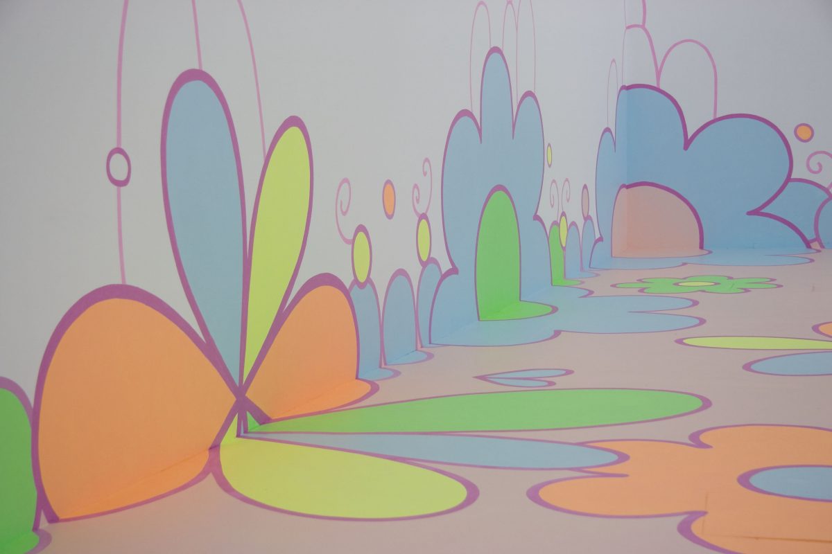 <I>Flower Floor Painting</i>, 2010
</br> installation view, La Conservera, Murcia