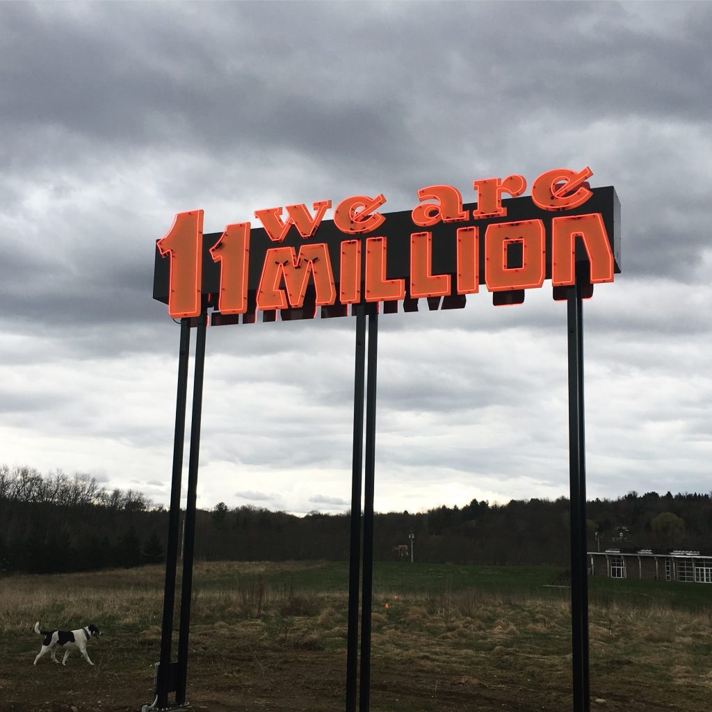 <I>Somos 11 Millones / We Are 11 Million</i>, 2019
</br> installation view, Art Omi - High Line Art Commission