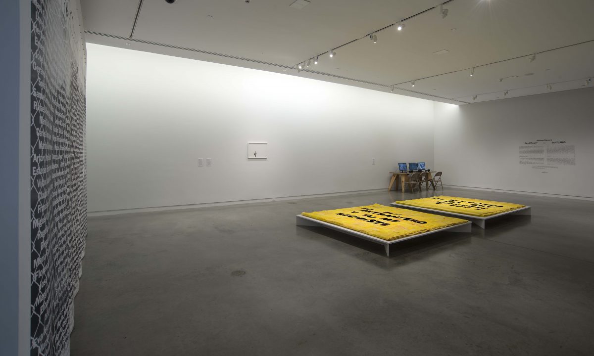 <I>The Neighbors: Sanctuary - Andrea Bowers</i>, 2016
</br> installation view, The Bronx Museum of Arts, New York