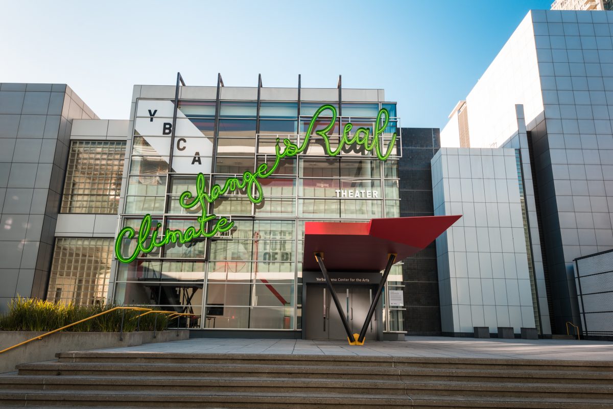 <I>Climate Change is Real</i>, 2018
</br> installation view, Yerba Buena Center for the Arts, San Francisco